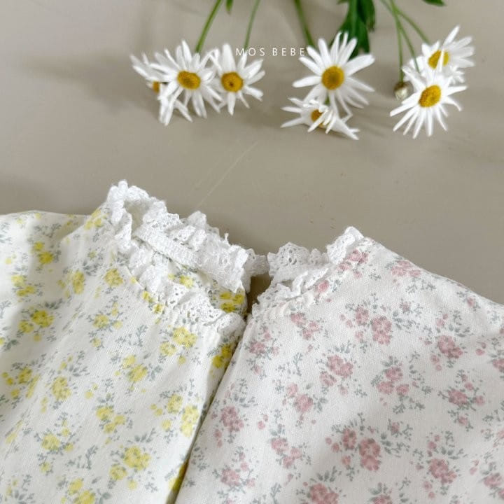 Mos Bebe - Korean Baby Fashion - #babyboutiqueclothing - Blossom Lace Bosy Suit - 5