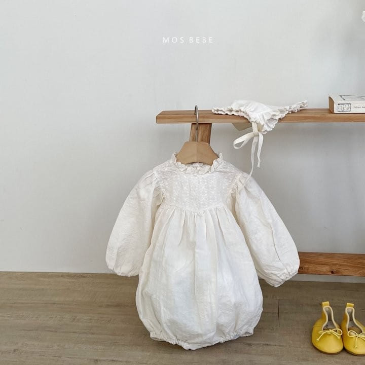 Mos Bebe - Korean Baby Fashion - #babyfashion - Peony Bonnet Body Suit - 8