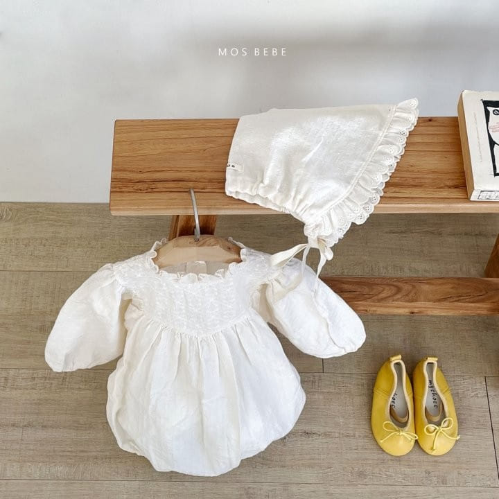 Mos Bebe - Korean Baby Fashion - #babyfever - Peony Bonnet Body Suit - 9
