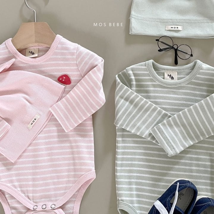 Mos Bebe - Korean Baby Fashion - #babygirlfashion - Mushroom Beanie Body Suit - 10