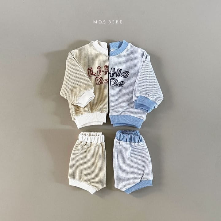 Mos Bebe - Korean Baby Fashion - #babylifestyle - Little Bebe Top Bottom Set - 3