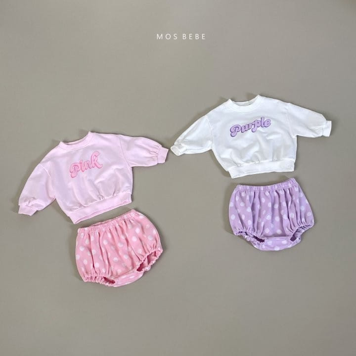 Mos Bebe - Korean Baby Fashion - #babylifestyle - Font Dot Top Bottom Set - 2