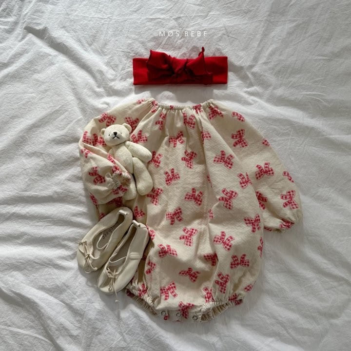 Mos Bebe - Korean Baby Fashion - #babylifestyle - Ribbon Body Suit - 10