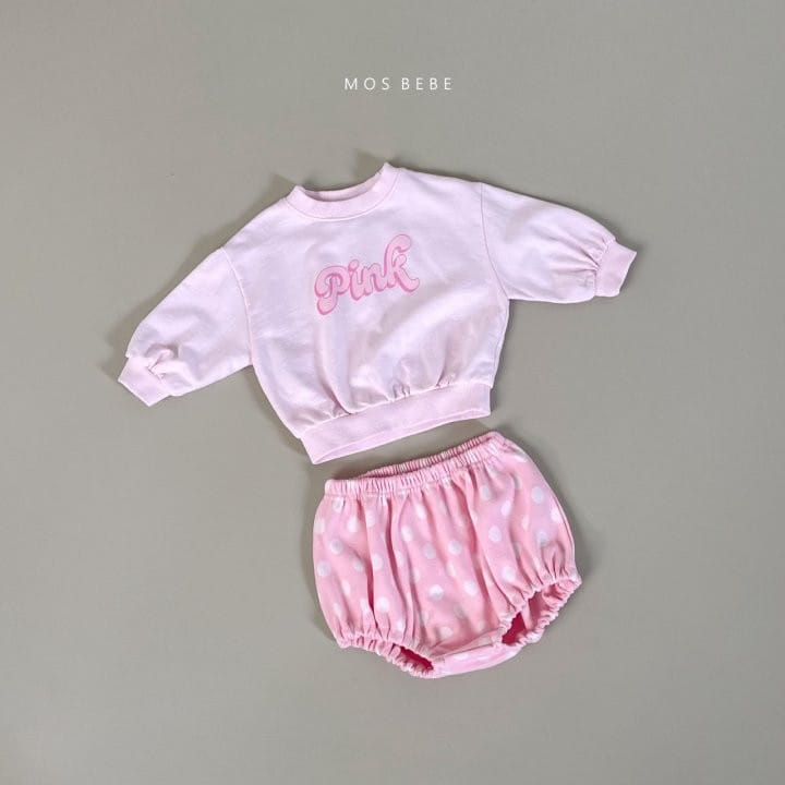 Mos Bebe - Korean Baby Fashion - #babyoutfit - Font Dot Top Bottom Set - 5
