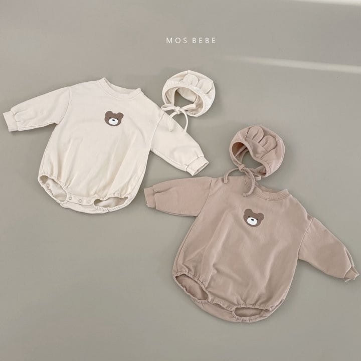 Mos Bebe - Korean Baby Fashion - #babyoutfit - Mini Bear Body Suit - 4