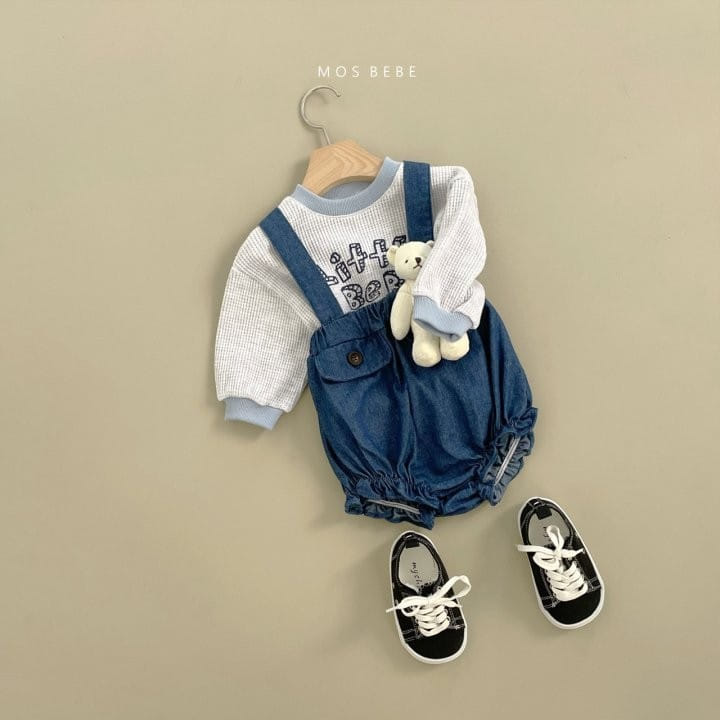 Mos Bebe - Korean Baby Fashion - #babyoutfit - Frill Bloomers Dungarees - 4