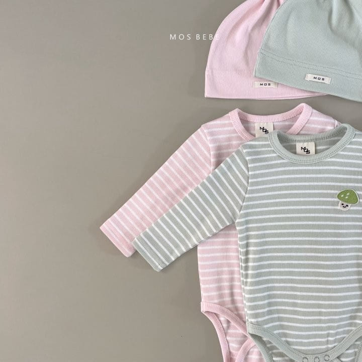 Mos Bebe - Korean Baby Fashion - #onlinebabyboutique - Mushroom Beanie Body Suit - 2