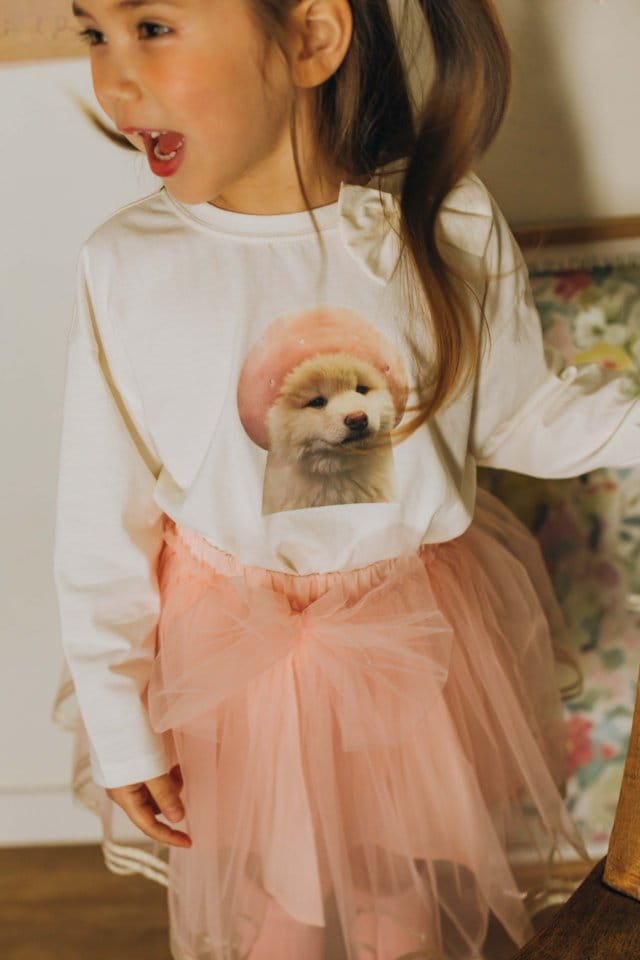 Mumunbaba - Korean Children Fashion - #designkidswear - Puppy Ribbon Tee