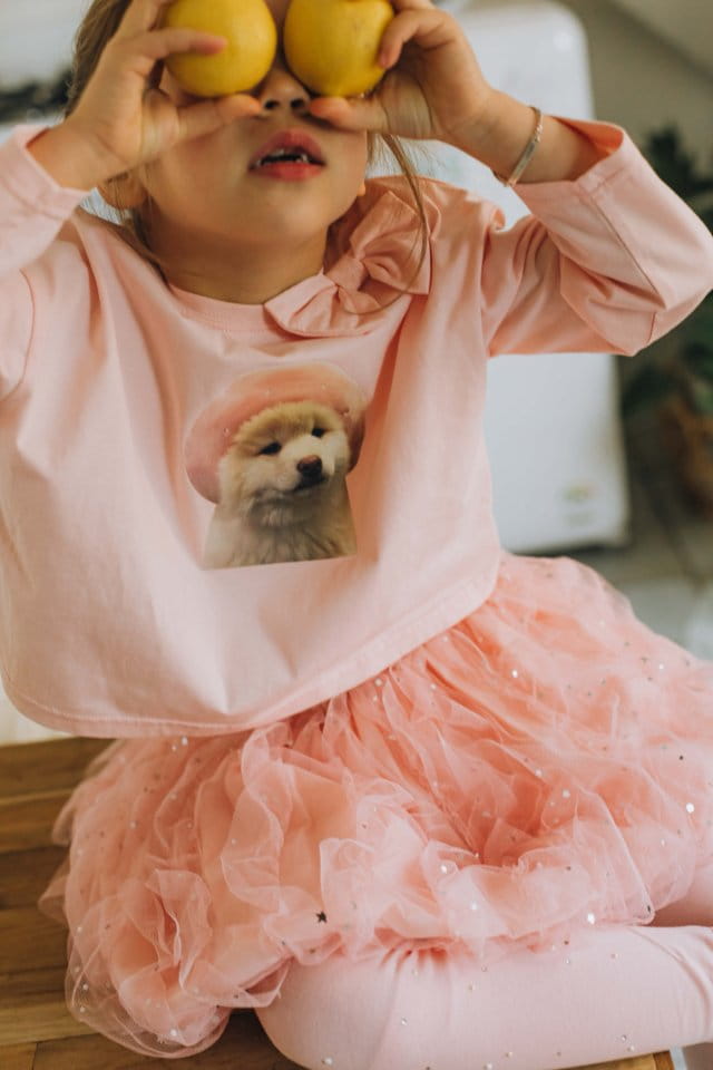 Mumunbaba - Korean Children Fashion - #kidsstore - Puppy Ribbon Tee - 5