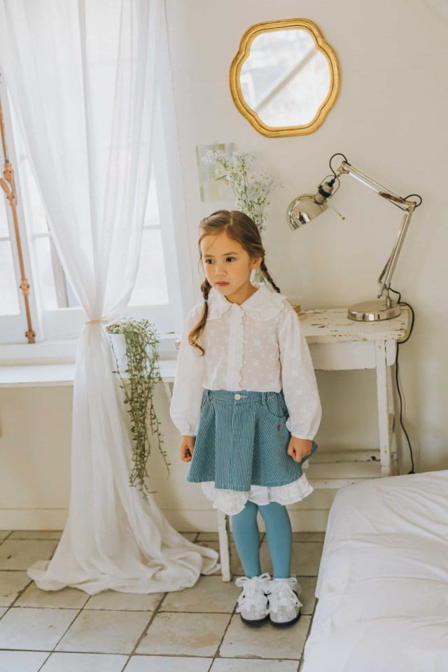 Mumunbaba - Korean Children Fashion - #kidsshorts - Low White Skirt - 4