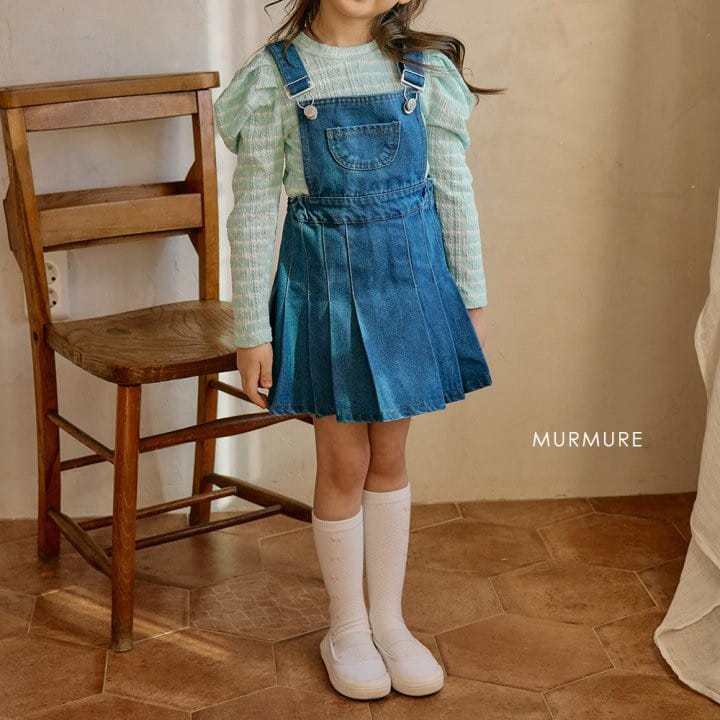 Murmure - Korean Children Fashion - #Kfashion4kids - Denim Dungarees One-Piece - 8