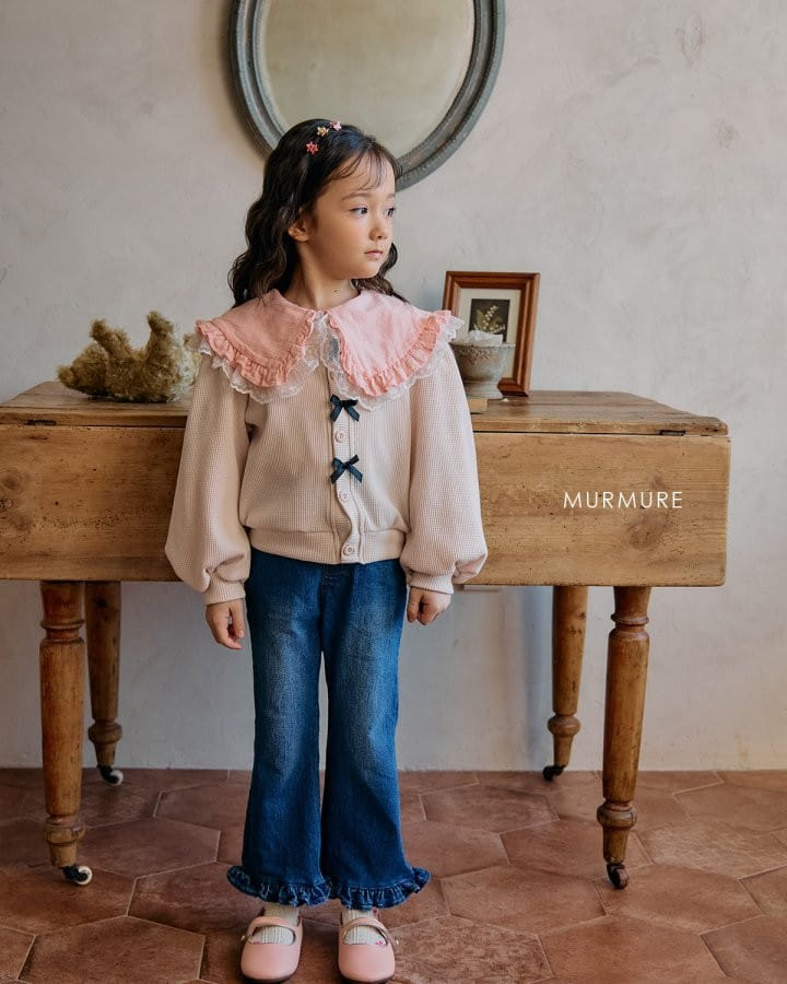 Murmure - Korean Children Fashion - #Kfashion4kids - Waffle Ribbon Cardigan - 7