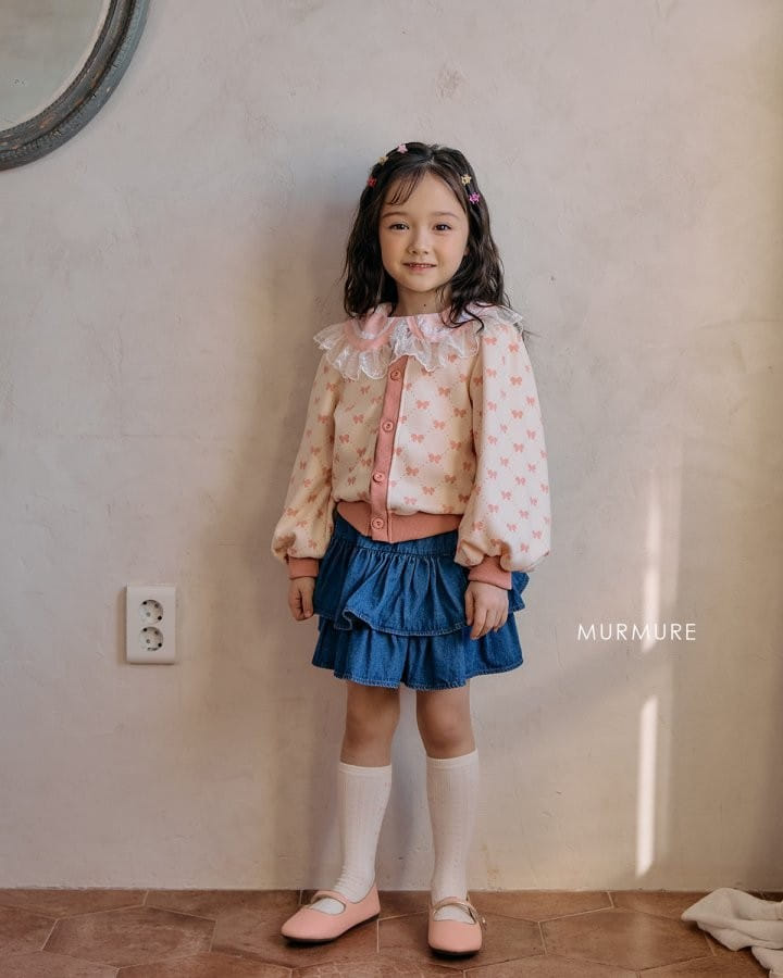 Murmure - Korean Children Fashion - #childofig - Ribbon Puff Cardigan