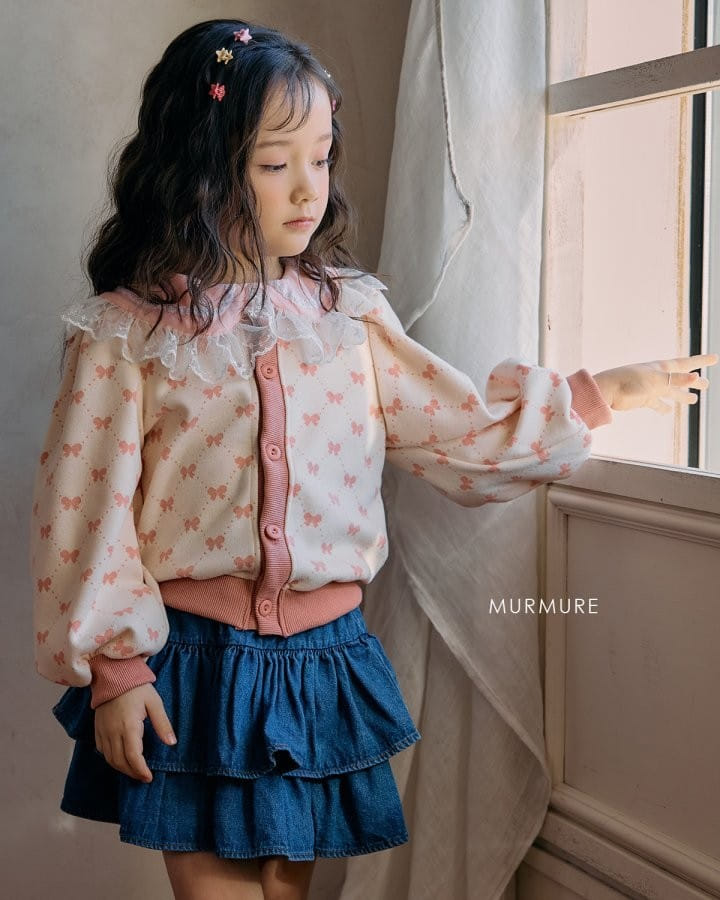 Murmure - Korean Children Fashion - #designkidswear - Ribbon Puff Cardigan - 3