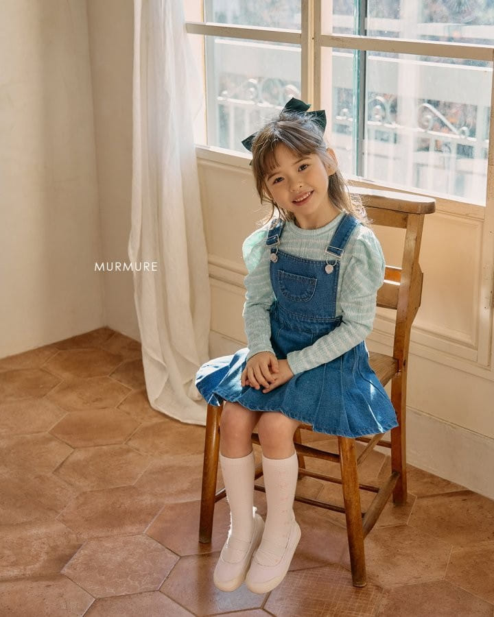 Murmure - Korean Children Fashion - #designkidswear - Denim Dungarees One-Piece - 2