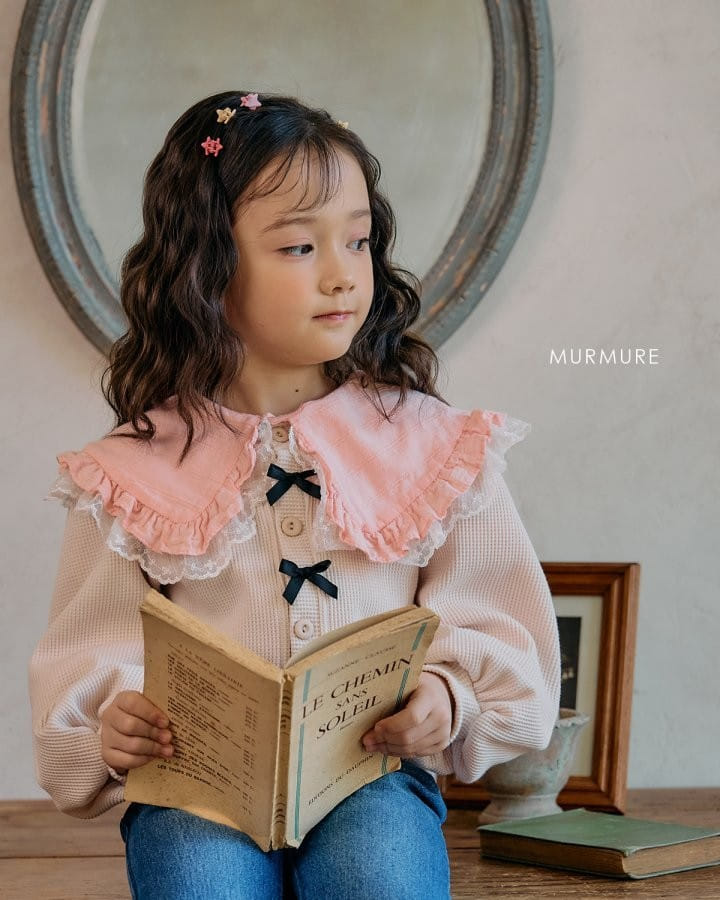 Murmure - Korean Children Fashion - #designkidswear - Waffle Ribbon Cardigan