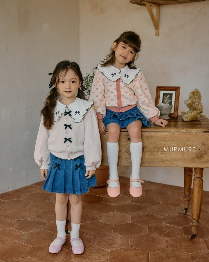 Murmure - Korean Children Fashion - #discoveringself - Waffle Ribbon Cardigan - 2