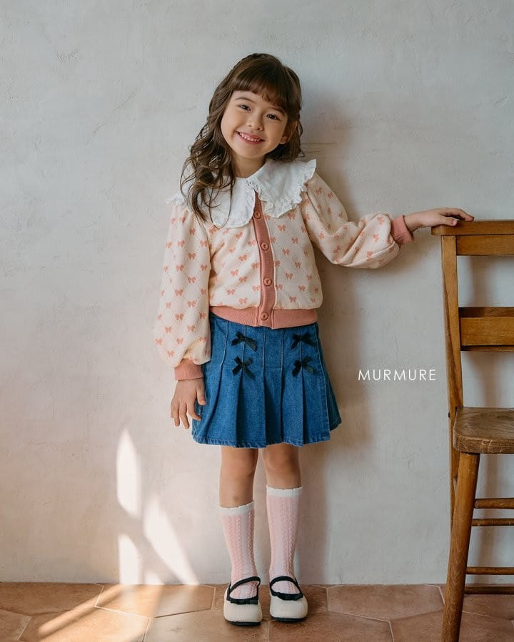 Murmure - Korean Children Fashion - #fashionkids - Ribbon Puff Cardigan - 5