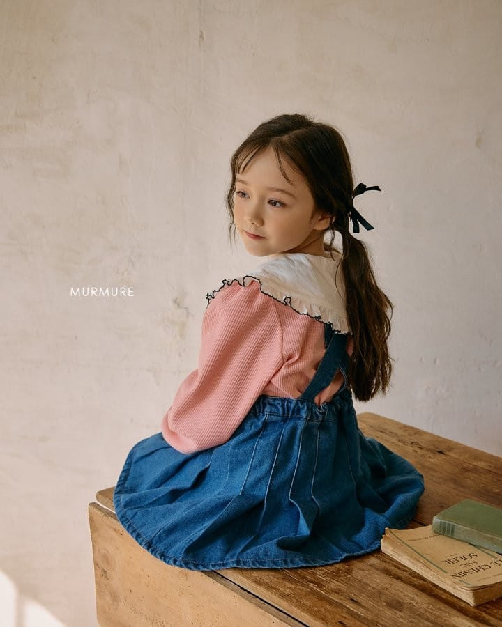 Murmure - Korean Children Fashion - #discoveringself - Denim Dungarees One-Piece - 4