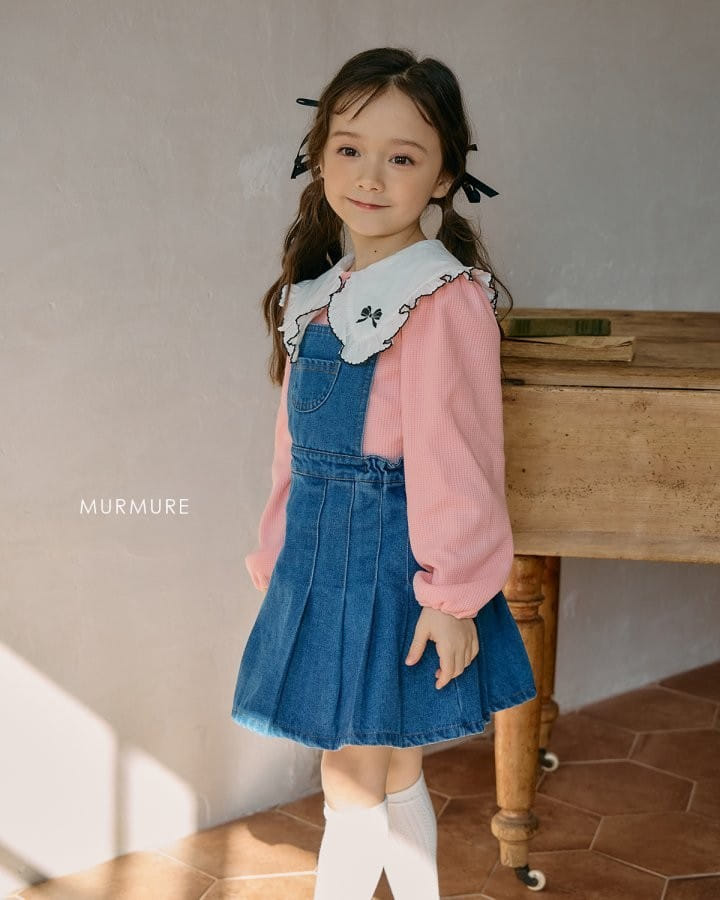 Murmure - Korean Children Fashion - #kidsshorts - Denim Dungarees One-Piece - 5