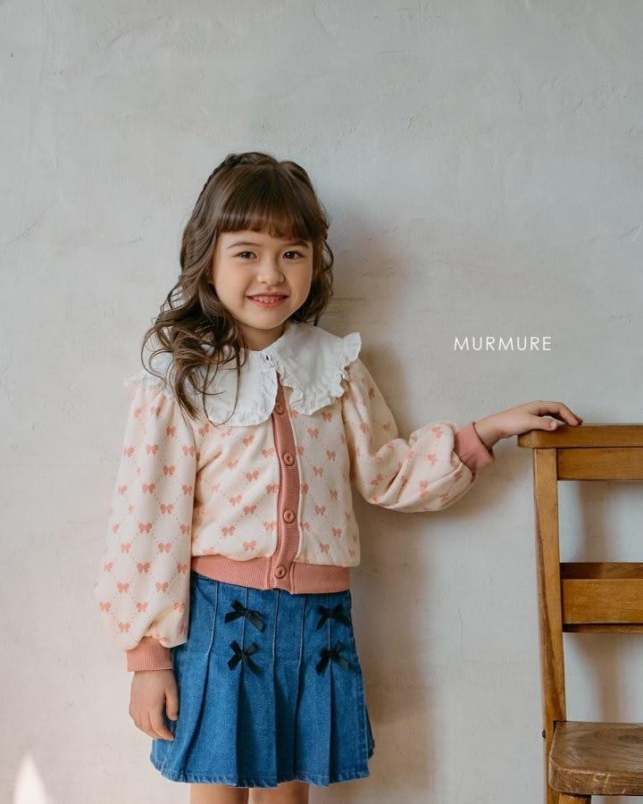 Murmure - Korean Children Fashion - #kidsstore - Ribbon Puff Cardigan - 7