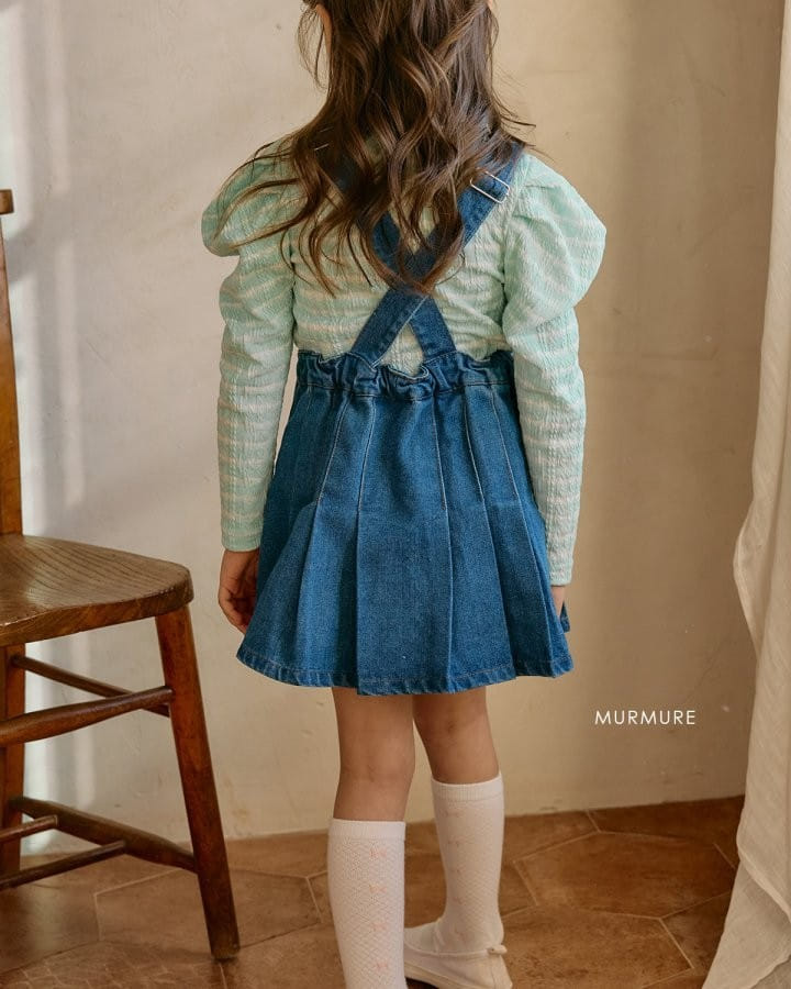 Murmure - Korean Children Fashion - #kidsstore - Denim Dungarees One-Piece - 6