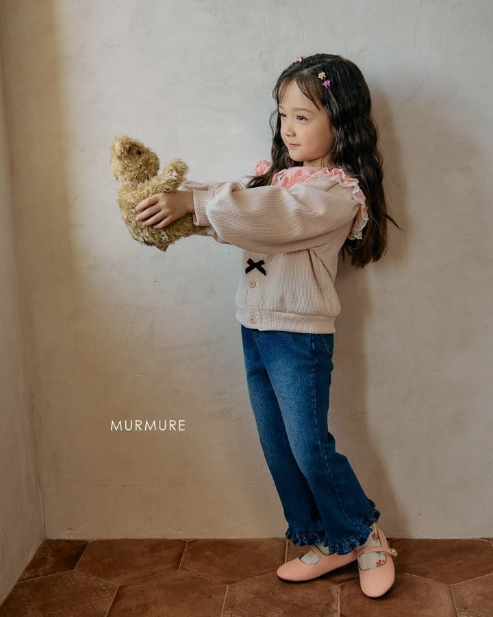 Murmure - Korean Children Fashion - #kidzfashiontrend - Waffle Ribbon Cardigan - 6
