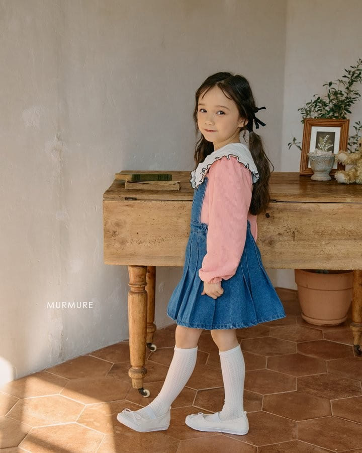 Murmure - Korean Children Fashion - #littlefashionista - Denim Dungarees One-Piece - 9