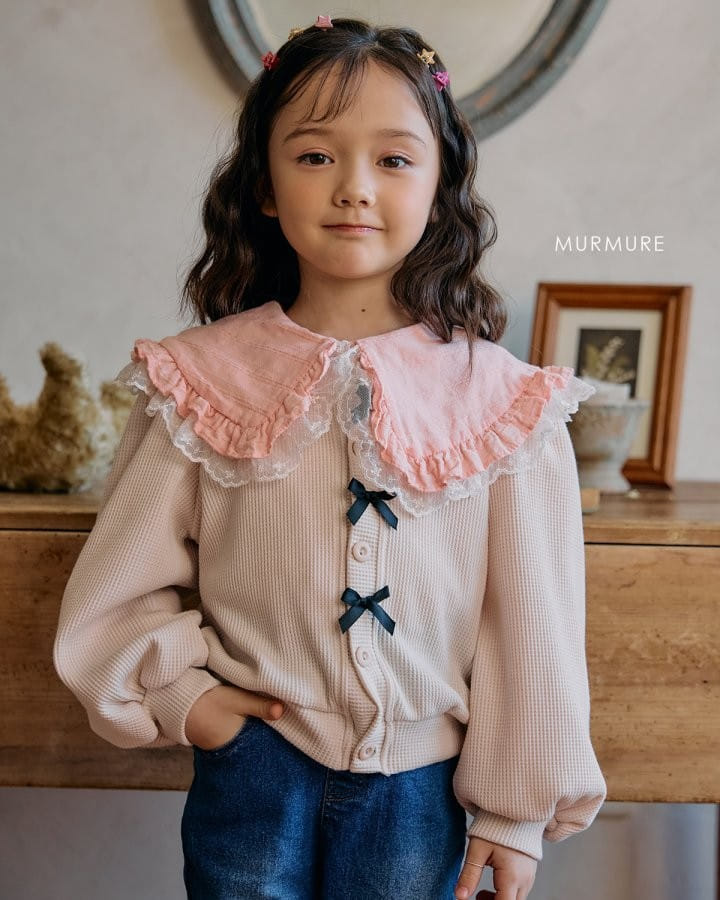 Murmure - Korean Children Fashion - #magicofchildhood - Waffle Ribbon Cardigan - 9