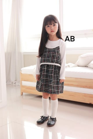 Muy Bien - Korean Children Fashion - #Kfashion4kids - Tweed Vest Dress - 6