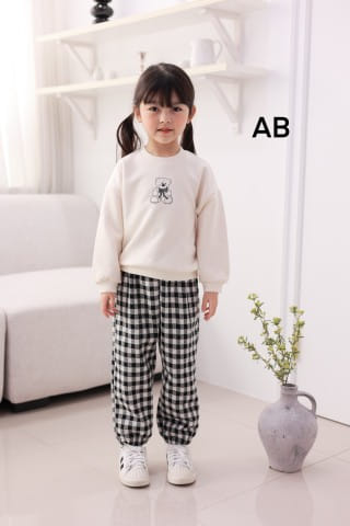 Muy Bien - Korean Children Fashion - #childofig - Check Bear Sweatshirt - 5