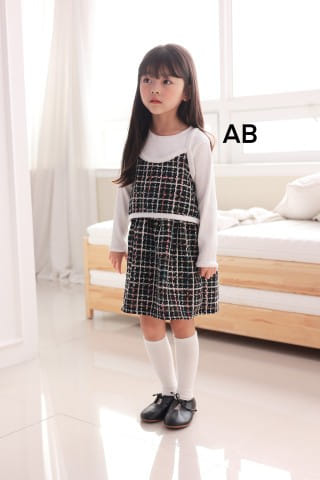 Muy Bien - Korean Children Fashion - #discoveringself - Tweed Vest Dress