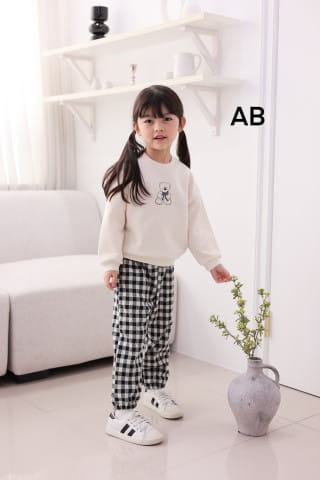 Muy Bien - Korean Children Fashion - #fashionkids - Check Bear Sweatshirt - 9