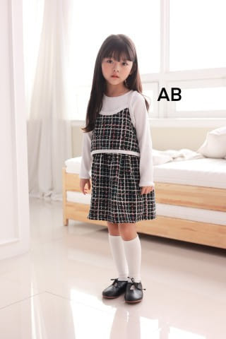 Muy Bien - Korean Children Fashion - #kidsshorts - Tweed Vest Dress - 3
