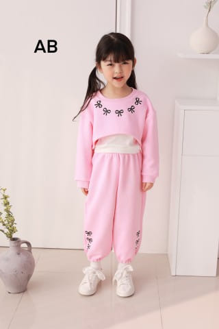 Muy Bien - Korean Children Fashion - #kidsstore - Ribbon Top Bottom Set
