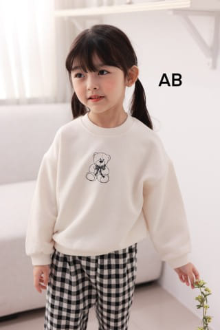 Muy Bien - Korean Children Fashion - #kidzfashiontrend - Check Bear Sweatshirt - 12