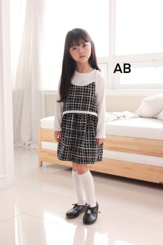 Muy Bien - Korean Children Fashion - #kidzfashiontrend - Tweed Vest Dress - 5
