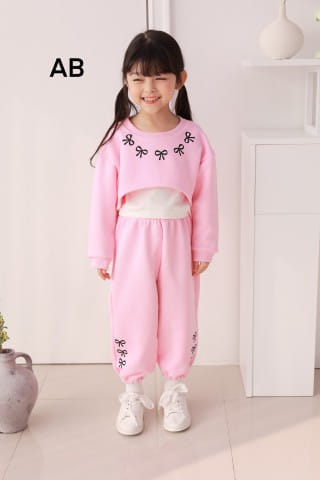 Muy Bien - Korean Children Fashion - #magicofchildhood - Ribbon Top Bottom Set - 5