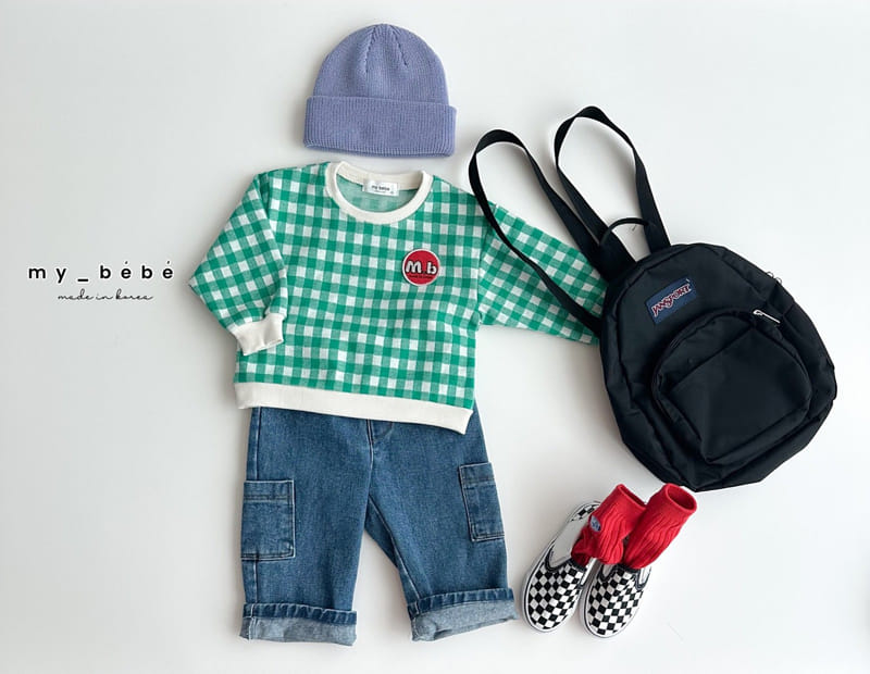 My Bebe - Korean Children Fashion - #childofig - Square Jacquard Sweat - 7