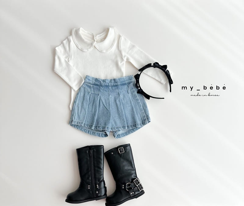 My Bebe - Korean Children Fashion - #childrensboutique - Bom Bom Collar Tee - 7