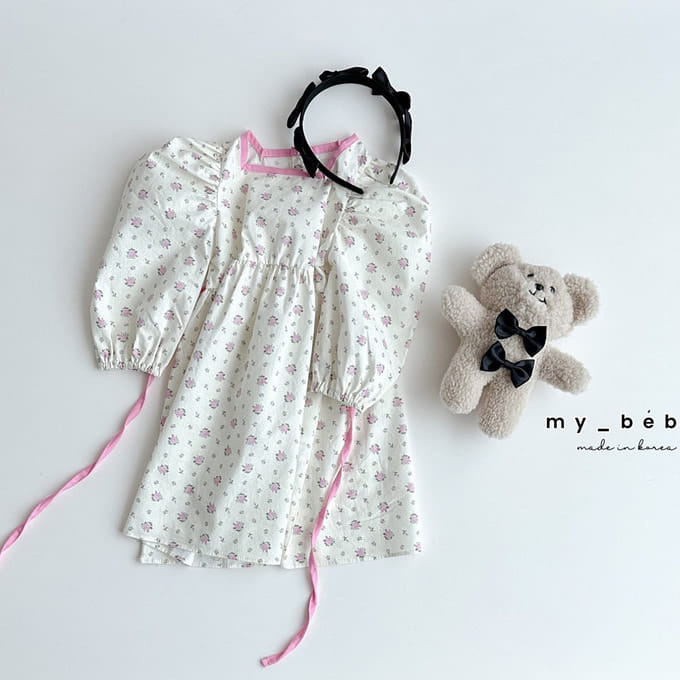 My Bebe - Korean Children Fashion - #childrensboutique - Popo Square One-Piece