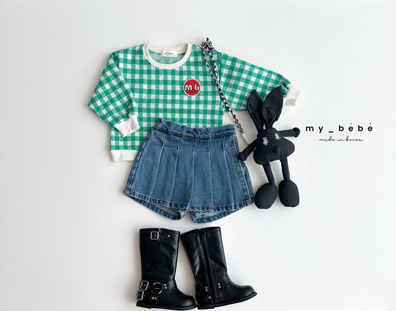 My Bebe - Korean Children Fashion - #designkidswear - Square Jacquard Sweat - 9