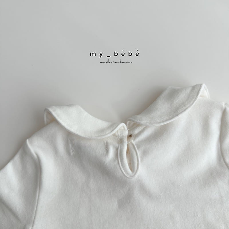 My Bebe - Korean Children Fashion - #kidsshorts - Bom Bom Collar Tee - 11