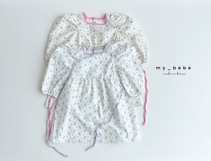 My Bebe - Korean Children Fashion - #kidsshorts - Popo Square One-Piece - 5