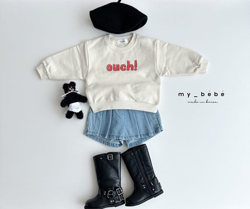 My Bebe - Korean Children Fashion - #kidsstore - Denim Skirt Pants - 9