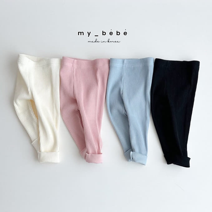 My Bebe - Korean Children Fashion - #kidzfashiontrend - Spring Rib Leggings