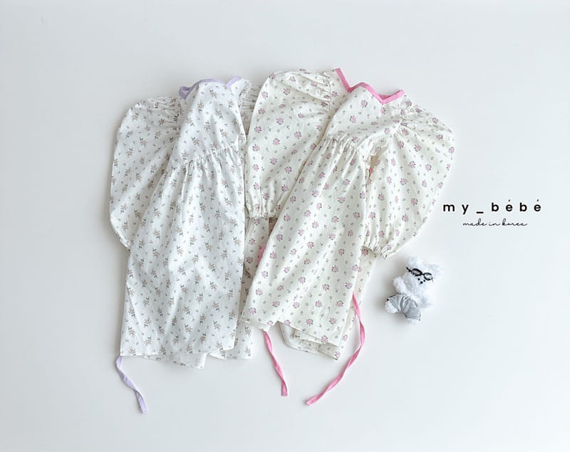 My Bebe - Korean Children Fashion - #kidzfashiontrend - Popo Square One-Piece - 7