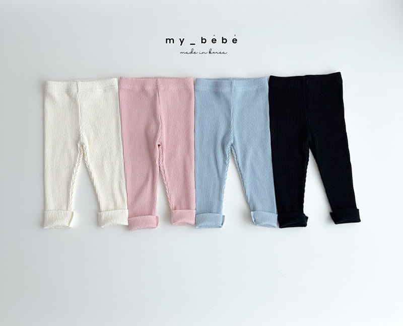 My Bebe - Korean Children Fashion - #littlefashionista - Spring Rib Leggings - 3