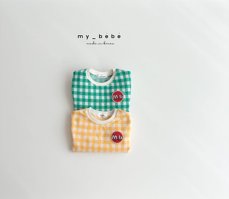 My Bebe - Korean Children Fashion - #littlefashionista - Square Jacquard Sweat - 2