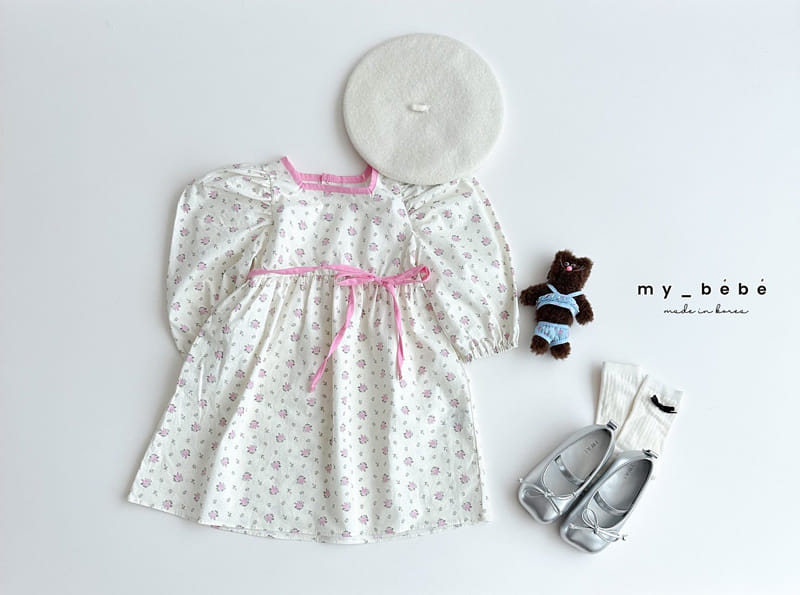 My Bebe - Korean Children Fashion - #littlefashionista - Popo Square One-Piece - 9